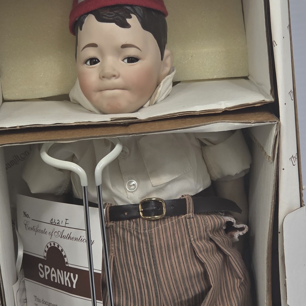 Little Rascals SPANKY Porcelain Doll with COA Box The‎ Hamilton Collection